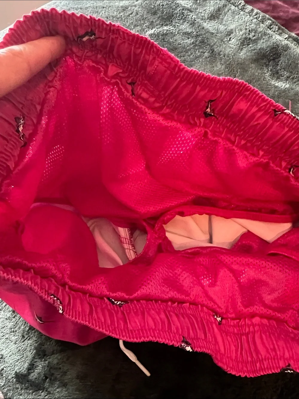 Old Navy Hot Pink Marlin-Print Swim Trunks
